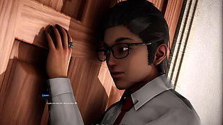 Sopia Masterbating & fingering Leon caught red handed in That New Teacher Game UNCENSORED HENTAI