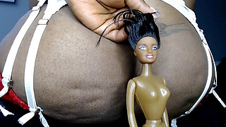 Tiny Ebony Shrunk Boss Facesitting and Ass Crushing