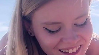 Risking It All on Empty Beach - Real Amateur Couple Squirt
