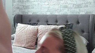Sexy blonde teen blowjob and gangbanged then creampied