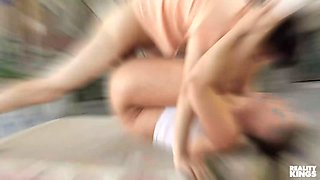 Reality kings - Kira Noir gives james a foot job under his gf's nose then stir in the room for a proper pound