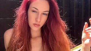 Italian XXL boobies Cougar Artemisia Love super-sexy smoking outdoor