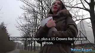 The student urgently needed money and she let herself be fucked right on the street