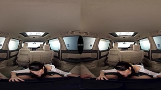 Horny Wet Slut in the Car - Hot Babe Wet Shirt Fucking in the Car JAV VR