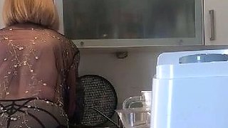 Big Boobed Blonde Masturbates With A Dildo In The Bathroom