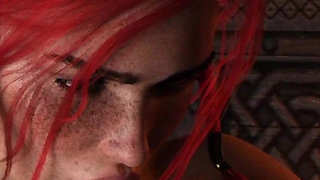 Pregnant Astrio’s Swollen Pussy Rubbed & Covered in Cum - Conan Sucks Milk From Her Massive Lactating Boobs