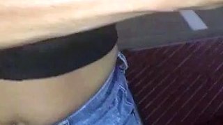 Amateur french guy public jerking