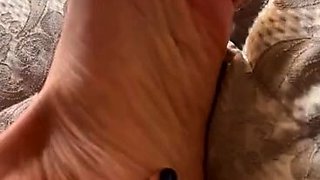 A nylon and foot fetish