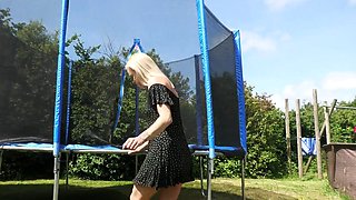 Blonde Beauty with Big Butt Masturbates Solo