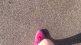 Washing My Sweaty Feet After Running