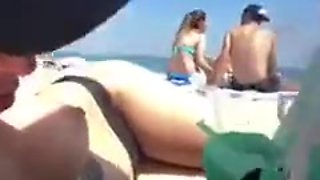 Cute Teen Just Flashing Her Perfect Boobs At The Beach