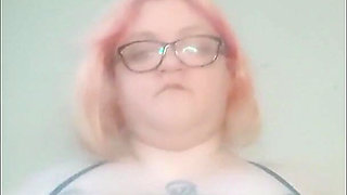 Amputated Fat BBW Playing with Her Huge Tits - Amateur Slow Motion