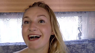 Pretty stranger gets her pussy pounded by old man's cock