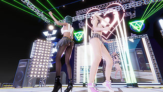 [mmd] Sunlight Marie Rose Tamaki Sexy Striptease Doa Hentai Uncensored 4K 60fps