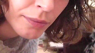 I Try to Be More Serious While Licking His Cock