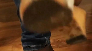 Worn Heels, Soft Soles - Slow Dangling in Stockings