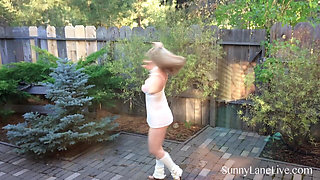 Sunny Lane Teases in Lake Tahoe Outdoors!