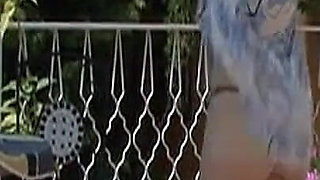 Tattooed Curvy MILF Enjoys Passionate Balcony Oral Pleasure