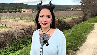 Gorgeous brunette babe fucked hardcore in the bathroom