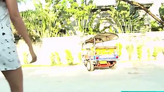 Cute Thai MILF picked up by Farang guys