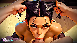 (4k) Ai 3D Animated - Hot Latina Interracial Blowjob & Cumshot Ai Visuals X