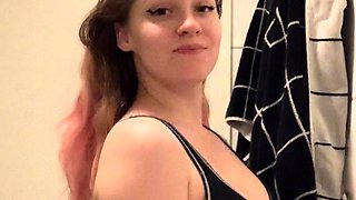 Great Big Boobs On Masturbating Redhead