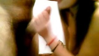 French Girl Swallows on Webcam