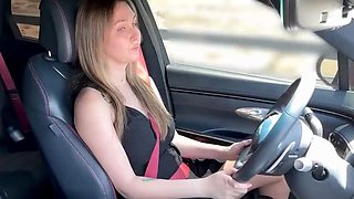 Hot Russian Stepmom Alina Rai Caught Masturbating in Car by Stranger - Big Tits MILF Gets Fingered to Orgasm