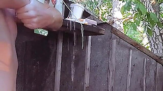 Outdoor Shower Blowjob & Oral - Big Tits POV Wet