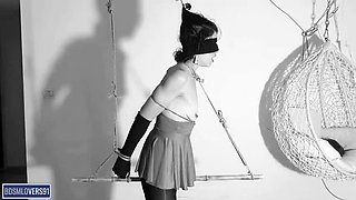 BDSM Lovers91: Submissive Slut Cums Hard in Bondage - Standing Orgasm & Squirting