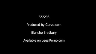 Curvy Whore Blanche Bradburry Enjoys Anal Gangbang