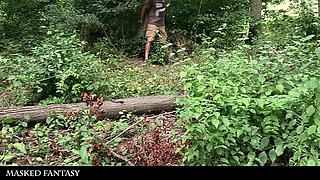 While Hiking I Saw a Stranger Tied up at a Cum Station, I Gave Him a Handjob