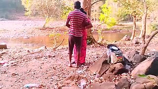 Desi Stepmom Fucks Stepson Hard in Jungle - Telugu Dirty Talk & Big Dick Action