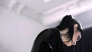 Small tit brunette in lingerie Alyssia