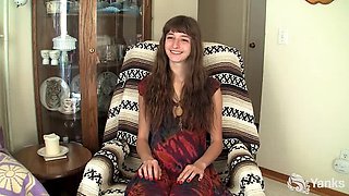 Willow Hayes Hairy Teen Masturbates with Dildo in 4K Solo Audition