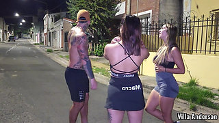 Pervert Fucks Two Fitness Girls in the Ass