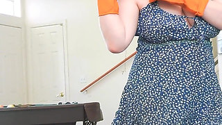 Best MILF Stepmom Fucks Stepson's Hard Cock While Cleaning in the Living Room