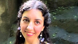 Crazy CUMWALK on Public Waterfall Full of People Blowjob in