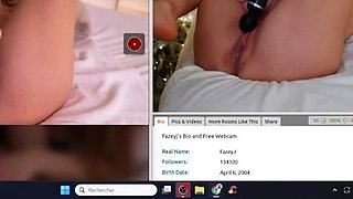 Hot amateur cam girl masturbates with her toy up close