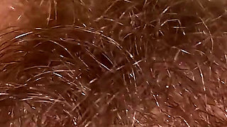 Super Thick and Long Plussy Hair Bush Closeup