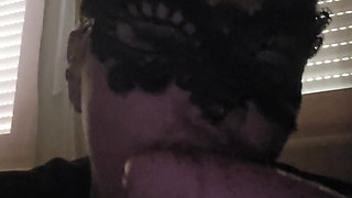 sucking a dildo