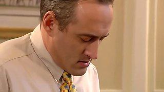 Monica Sweetheart's Office Threesome Explodes with Vintage Heat