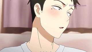 Horny Teen Girlfriend gives Hot Blowjob and Rides on cock (Hentai)