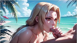 Tsunade Sex On The Public Beach - Car Toon