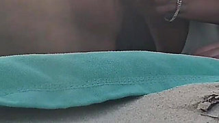 MILF Beach Blowjob with Swallow