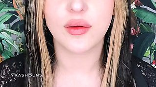 Orgasm of blonde Teen with big boobs
