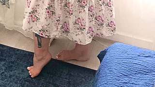 Real Big Ass MILF Gets Undressed for BBC Lover, Interracial Naughty Play