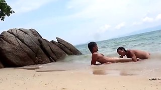 Magia Rosa First Time Blowjob on Thailand Beach - Amateur Outdoor Sex HD