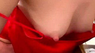 Warm sperm creampie in my tight ass by my husband.