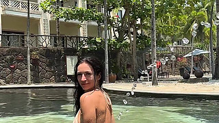 Boobs Flashing Outdoor, Ahegao, Spit, Getting Wet